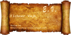 Eichner Vajk névjegykártya